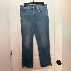 Lucky Brand Bridgette High Rise Slim Jeans‎ size 10/30 cropped raw hem